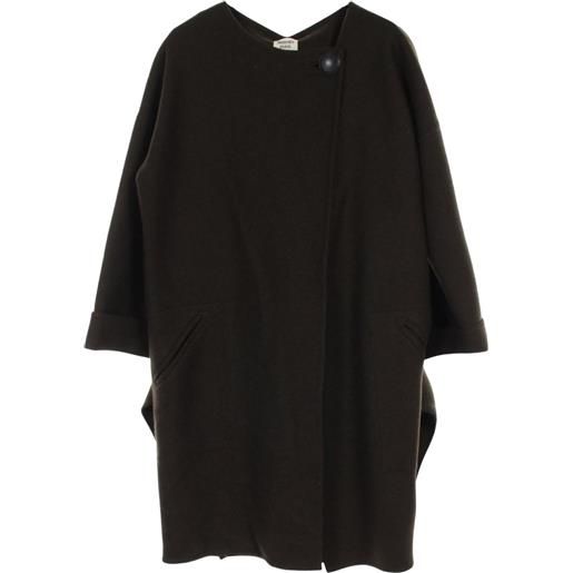Hermès Pre-Owned - cappotto in cashmere anni 2010 - donna - cashmere - taglia unica - marrone