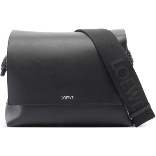 Loewe Pre-Owned - borsa a spalla flamenco 2020 - uomo - pelle di vitello - taglia unica - nero