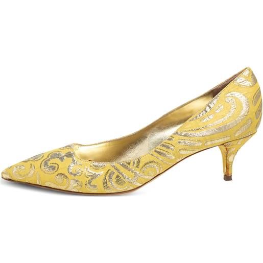 Dolce & Gabbana Pre-Owned - pumps a punta 60mm - donna - pelle/raso/pelle - 40 - giallo
