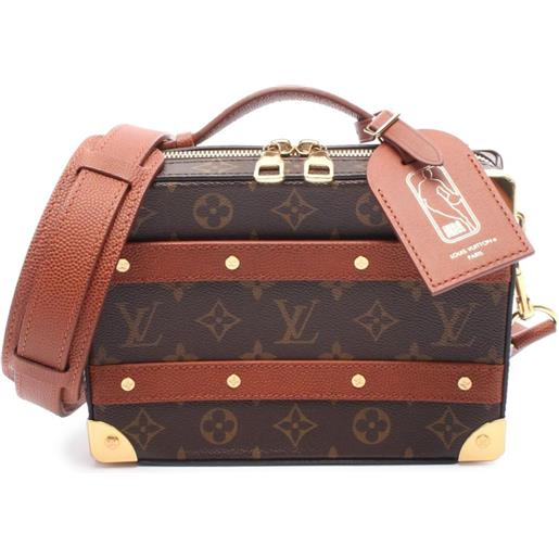Louis Vuitton Pre-Owned - borsa a tracolla nba monogram handle trunk anni '21-'25 - uomo - tela/pelle di vitello - taglia unica - marrone