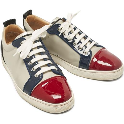 Christian Louboutin Pre-Owned - sneakers in pelle - uomo - pelle di vitello/pelle di vitello/gomma - 42.5 - bianco