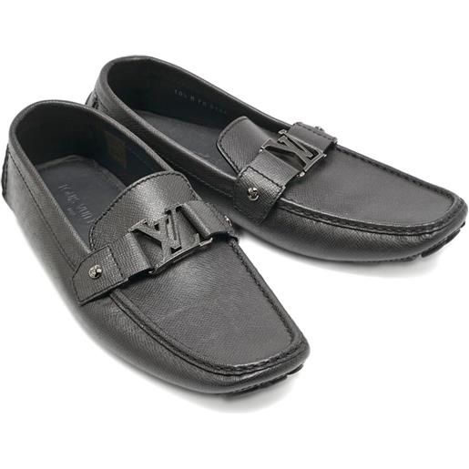 Louis Vuitton Pre-Owned - mocassini monte carlo con fibbia lv 2024 - uomo - gomma/pelle/pelle - 44.5 - nero