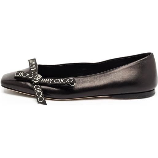 Jimmy Choo Pre-Owned - ballerine veda - donna - pelle di vitello/pelle di vitello/pelle di vitello - 36 - nero