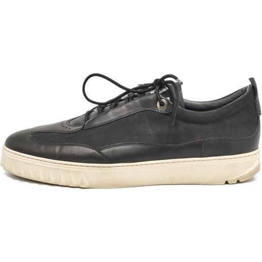 Ferragamo Pre-Owned - sneakers aaron - uomo - pelle di nubuck/pelle/gomma/pelle - 44 - nero