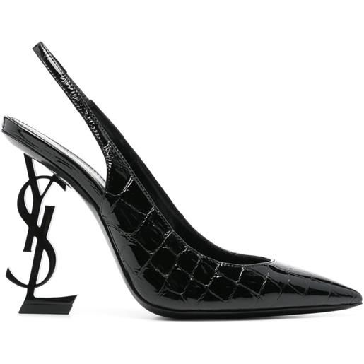 Saint Laurent Pre-Owned - pumps con cinturino posteriore 100mm - donna - pelle di vitello/pelle di vitello/pelle di vitello - 36 - nero