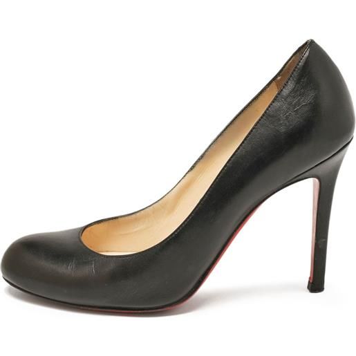Christian Louboutin Pre-Owned - pumps simple 105mm - donna - pelle/pelle/pelle - 37 - nero