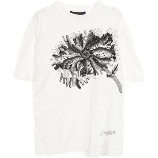 Louis Vuitton Pre-Owned - x yayoi kusama t-shirt psychedelic flower anni 2000 - uomo - cotone - xl - bianco