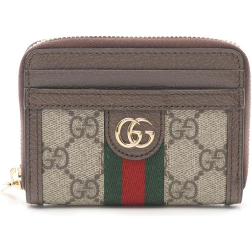 Gucci Pre-Owned - portafoglio ophidia anni 2020 - donna - tela - taglia unica - marrone