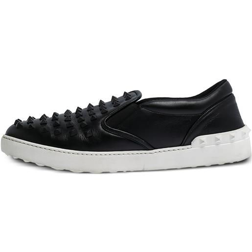 Valentino Garavani Pre-Owned - sneakers con decorazione - uomo - pelle/gomma/pelle - 45 - nero