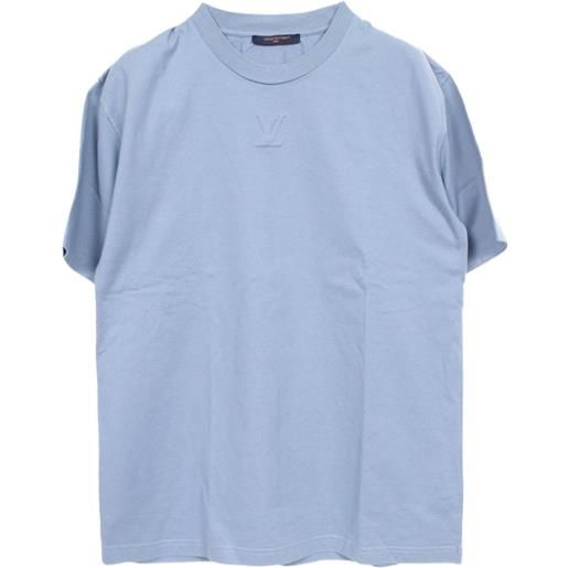 Louis Vuitton Pre-Owned - t-shirt con logo goffrato 2010 - uomo - cotone - xl - blu