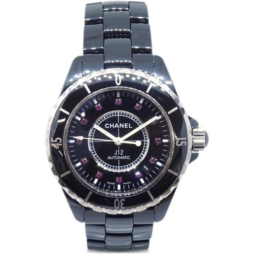 CHANEL Pre-Owned - j12 39mm anni 2010 - uomo - rubino/acciaio inossidabile/ceramica - taglia unica - nero