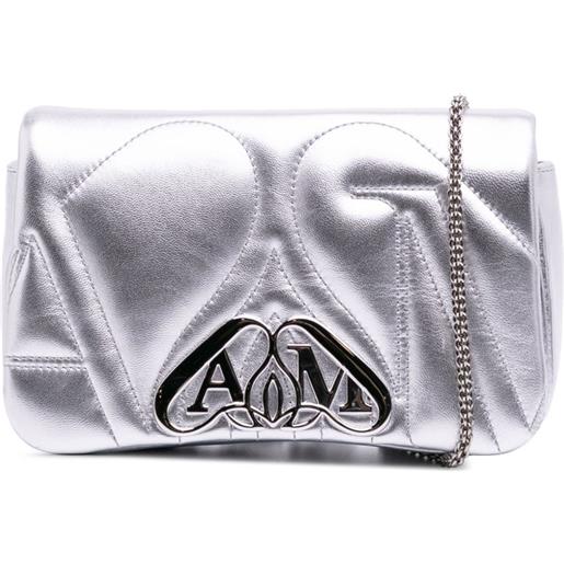 Alexander McQueen Pre-Owned - borsa a tracolla the seal chain mini in pelle 2023-2025 - donna - pelle di vitello - taglia unica - argento