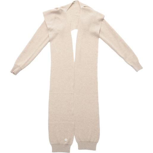 Hermès Pre-Owned - cardigan a coste a maniche lunghe - donna - cashmere - taglia unica - toni neutri