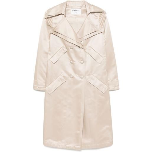 CHANEL Pre-Owned - trench 1990-2000 - donna - seta - taglia unica - toni neutri