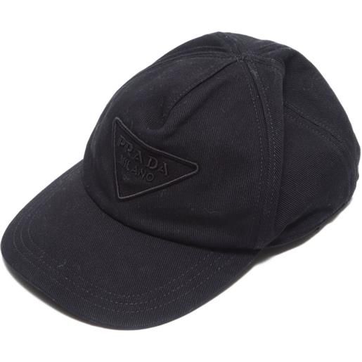 Prada Pre-Owned - cappello da baseball con ricamo 2010-2020 - donna - cotone - taglia unica - nero