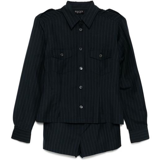 Gucci Pre-Owned - set con blusa e pantaloni corti 1996 - donna - lana/mohair - taglia unica