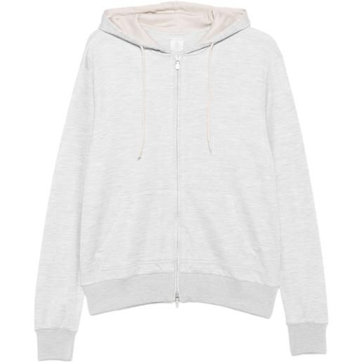 Eleventy felpa con cappuccio e zip - grigio