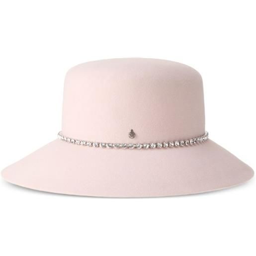 Maison Michel cappello con strass - rosa