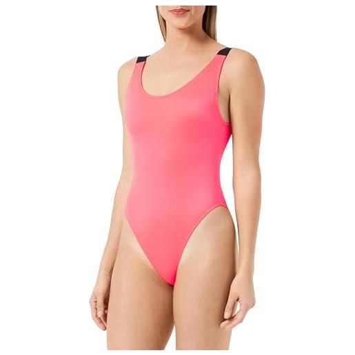 Calvin Klein costume da bagno donna one piece scollatura sulla schiena, rosso (signal red), s