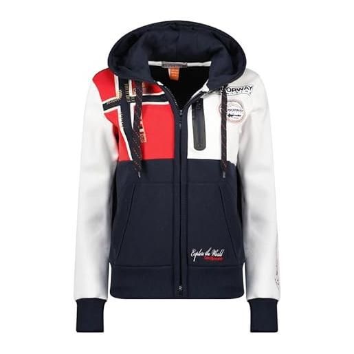 Geographical Norway gexplore lady - felpa donna zip hoodie tasche - pile donna maglione manica lunga giacca cappuccio - abito ideale primavera estate autunno inverno stagione (grigio chiaro m)