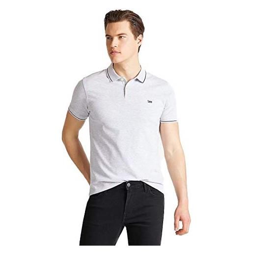 Lee pique polo, t-shirt uomo, avorio (bright white lj), s
