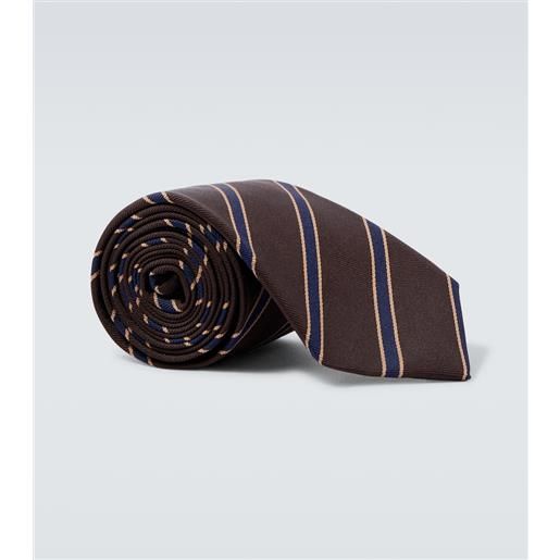 Auralee cravatta in seta a righe