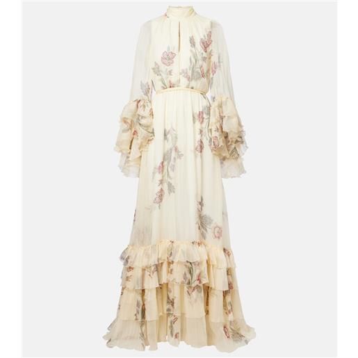 Etro abito lungo in crã©pon di seta