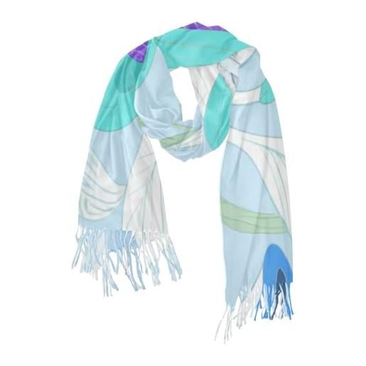 SyXIOP blu-viola calla lily flowers scialli e avvolge gonfio imitazione cashmere morbido sciarpa invernale accessori per le donne bufandas y chales alla moda para mujer