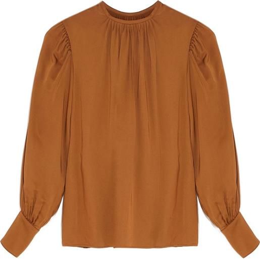 Yves Salomon blusa con decorazione - marrone