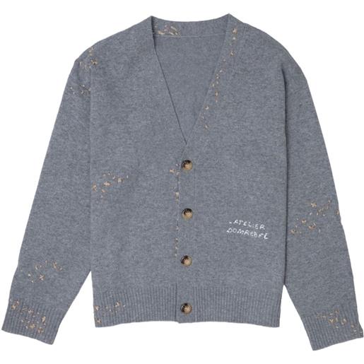 DOMREBEL cardigan in misto lana - grigio