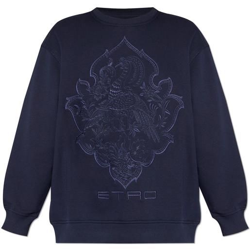 ETRO felpa con ricamo - blu