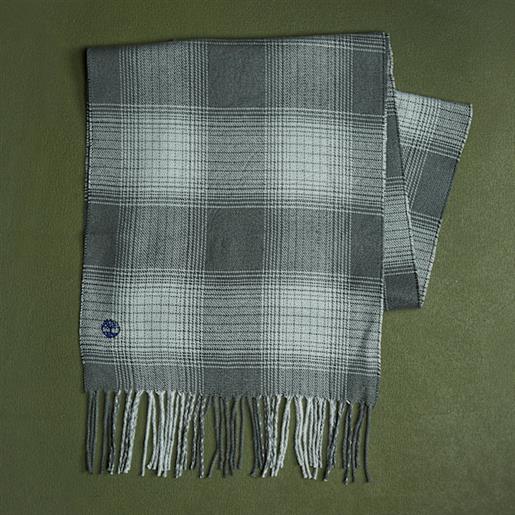 Timberland - sciarpa intessuta a quadri in verde scuro, verde