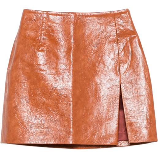 THE ANDAMANE minigonna con spacco laterale - marrone