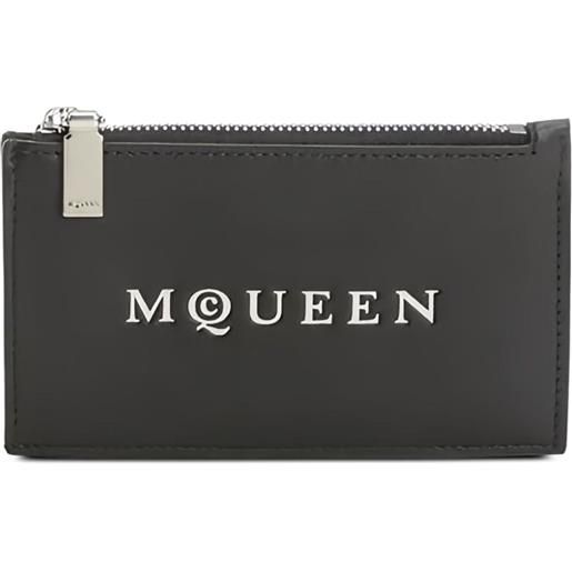 Alexander McQueen portacarte con logo - nero