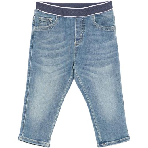 Emporio Armani Kids jeans con banda logo - blu