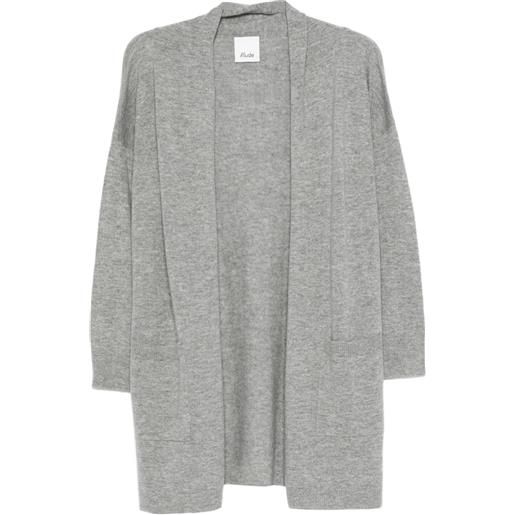 Allude cardigan aperto con tasche - grigio