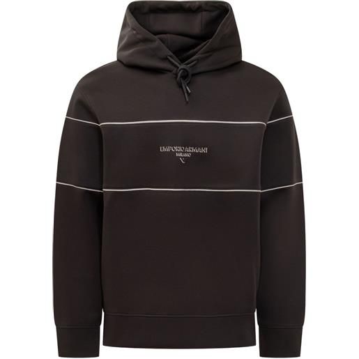 Emporio Armani felpa con cappuccio - nero