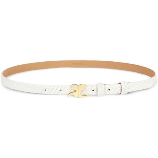 Courrèges cintura viper in pelle - bianco
