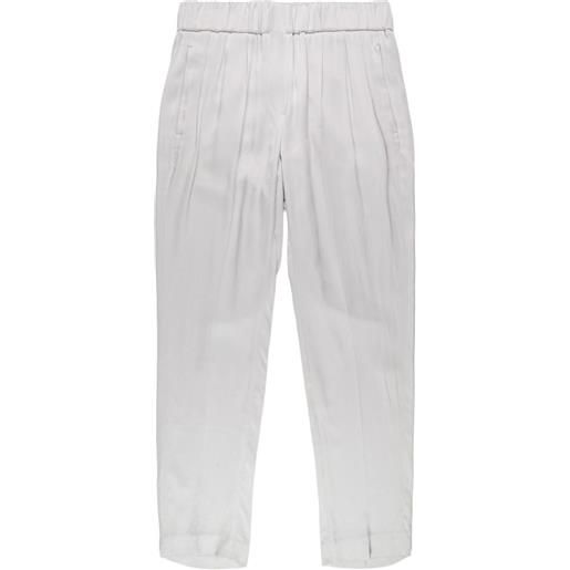Brunello Cucinelli pantaloni con vita elasticizzata - grigio