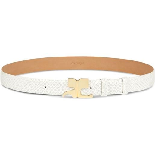 Courrèges cintura viper in pelle - bianco