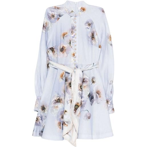 ZIMMERMANN abito corto a fiori - viola