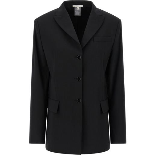 Nensi Dojaka blazer con revers a lancia - nero