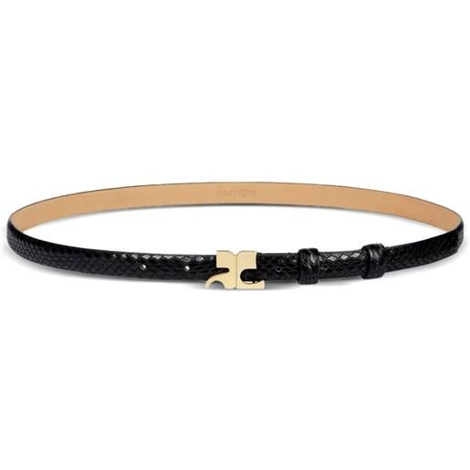 Courrèges cintura viper in pelle - nero