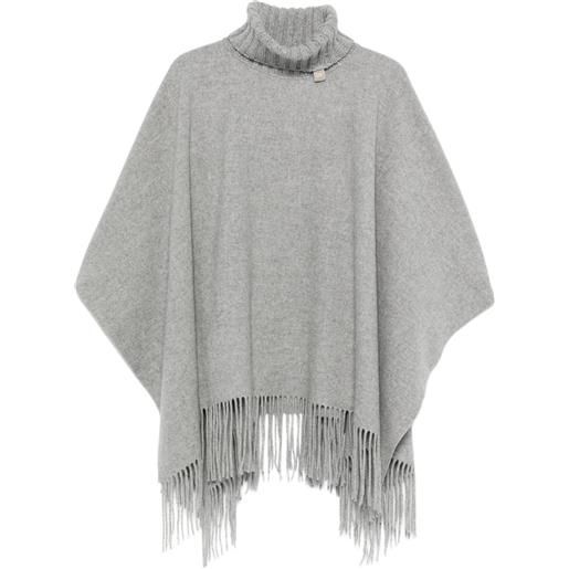 Fabiana Filippi poncho a collo alto - grigio