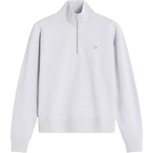 Maison Kitsuné felpa con ricamo - grigio