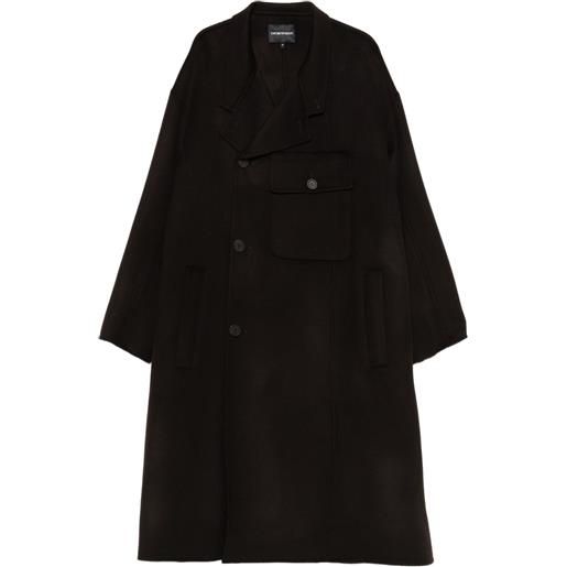 Emporio Armani cappotto con tasche - marrone
