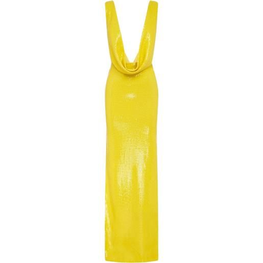 Alex Perry abito lungo con paillettes - giallo