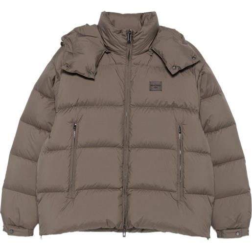 Emporio Armani cappotto imbottito con cappuccio - toni neutri