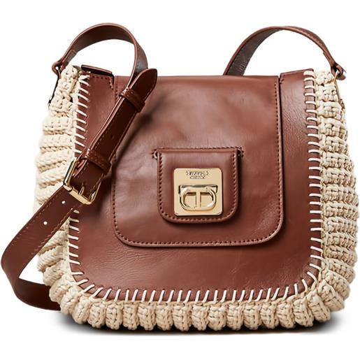 TWINSET borsa a spalla con inserti - marrone
