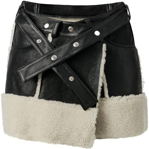 Almaz minigonna con inserti - nero